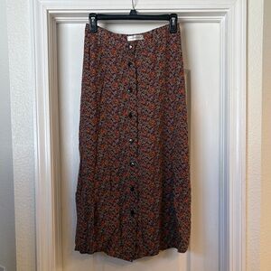 Christopher & Banks A-Line Skirt in Black and Orange